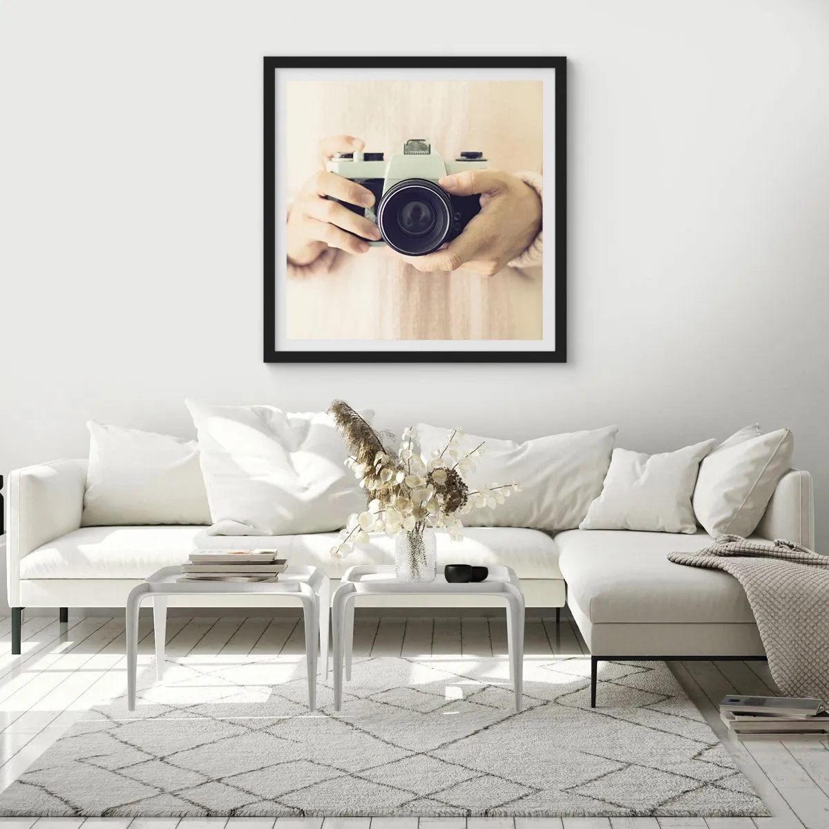 Plakat i sort ramme - For at se mere... - 40x40 cm