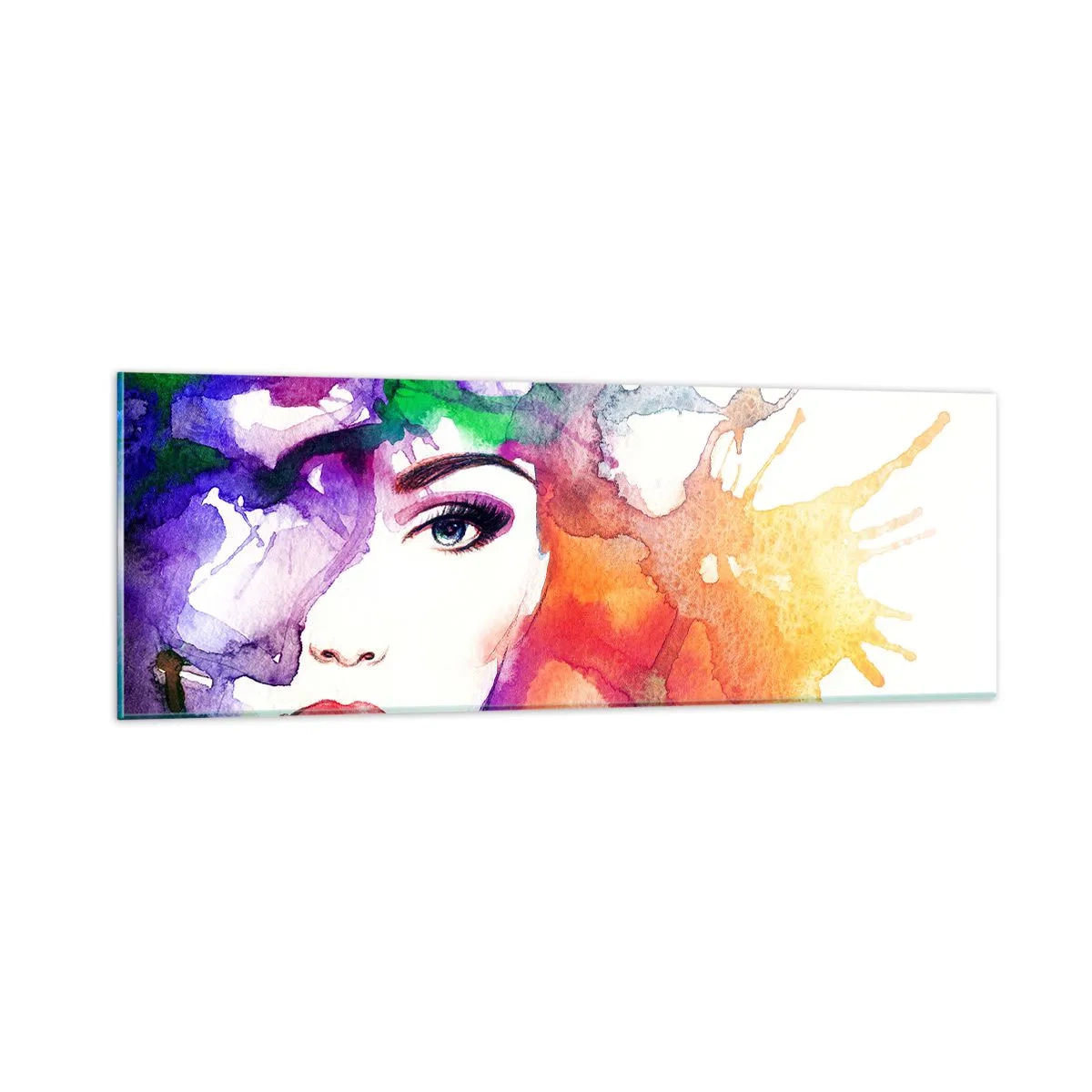 Billede på glas - Med hovedet i skyerne - 90x30 cm