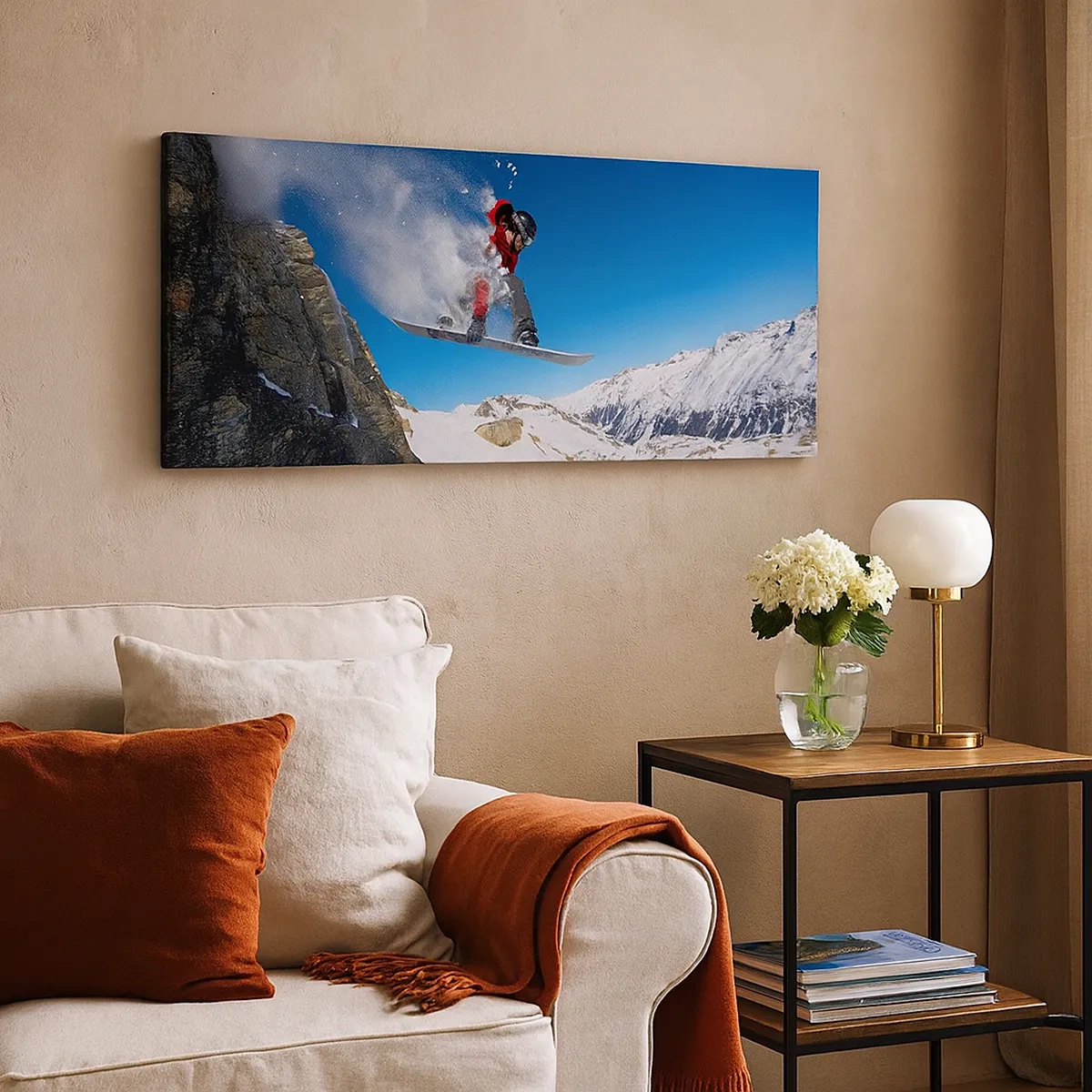 Lærredstryk - Billede på lærred - Og du er blevet en del af rummet - 30x30 cm