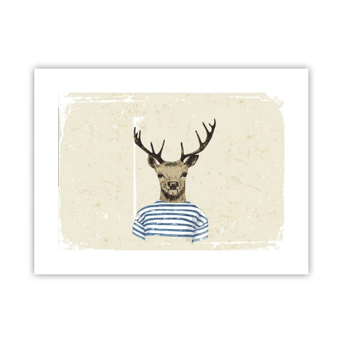 Plakat - Fordi jeg kan lide stribede skjorter! - 40x30 cm