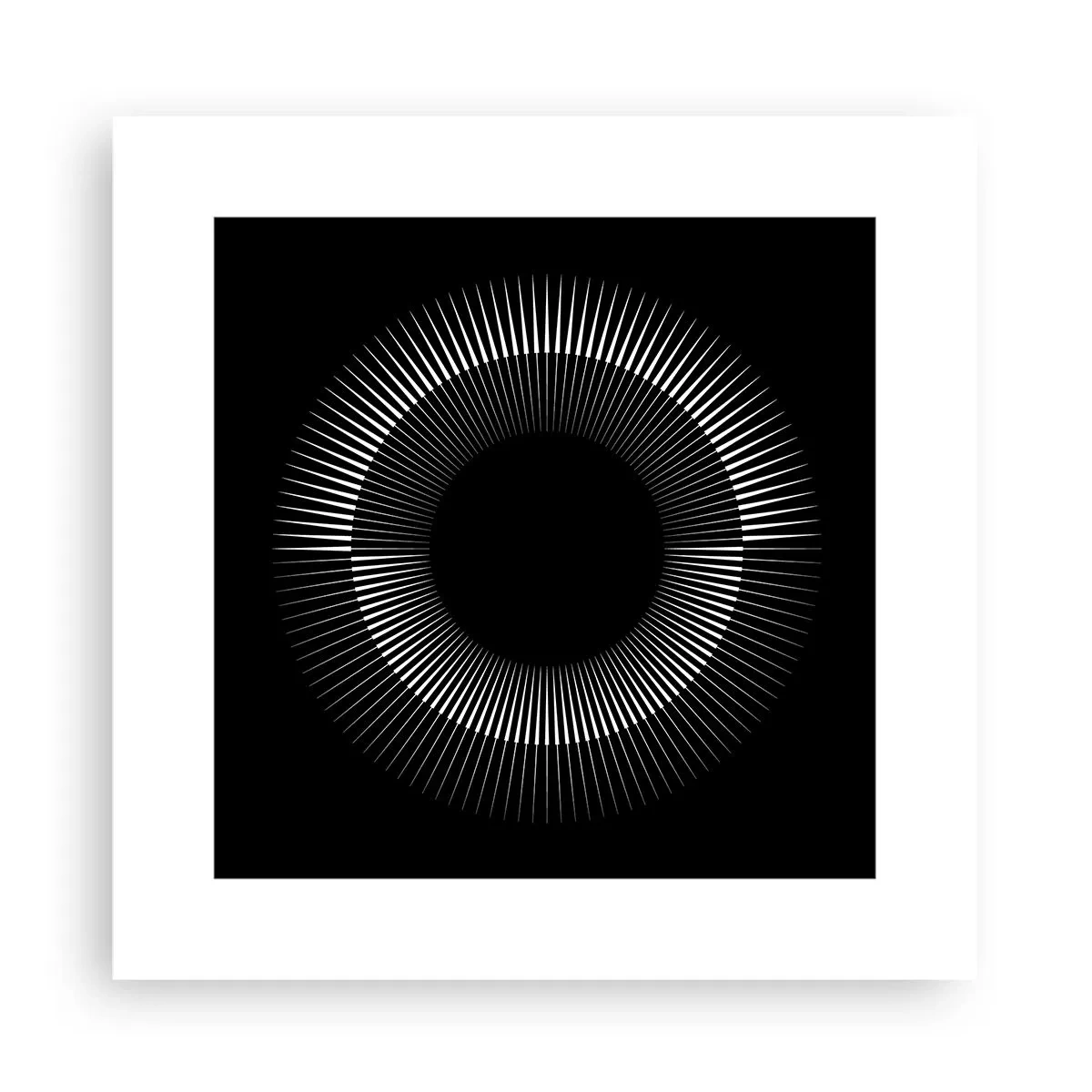 Plakat - Sort sol - 30x30 cm