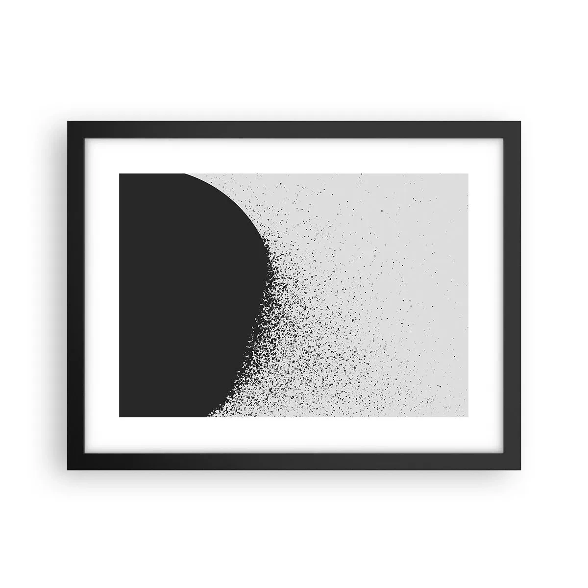 Plakat i sort ramme - Partikelbevægelse - 40x30 cm