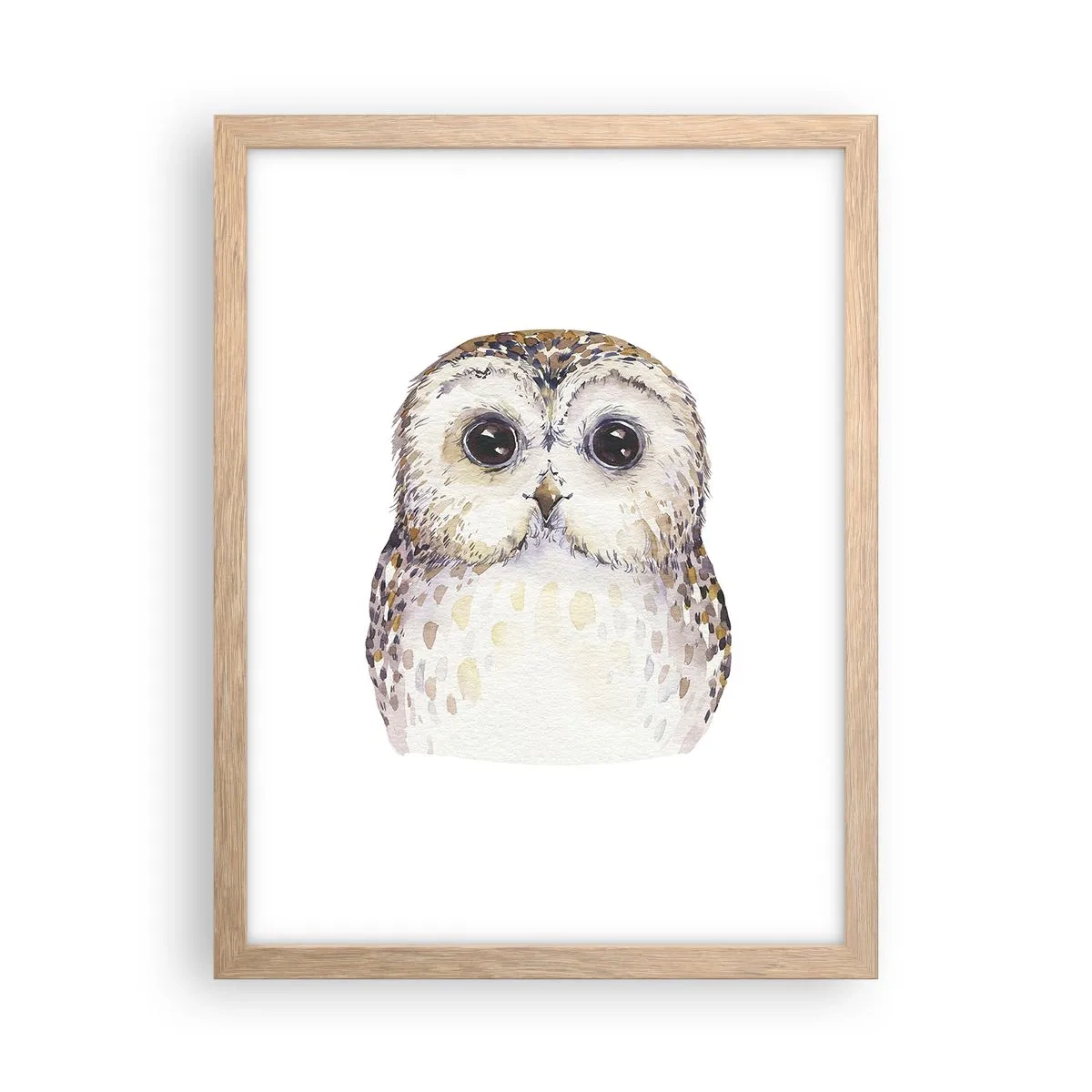 Plakat i ramme af lyst egetræ - Se mig i øjnene - 30x40 cm