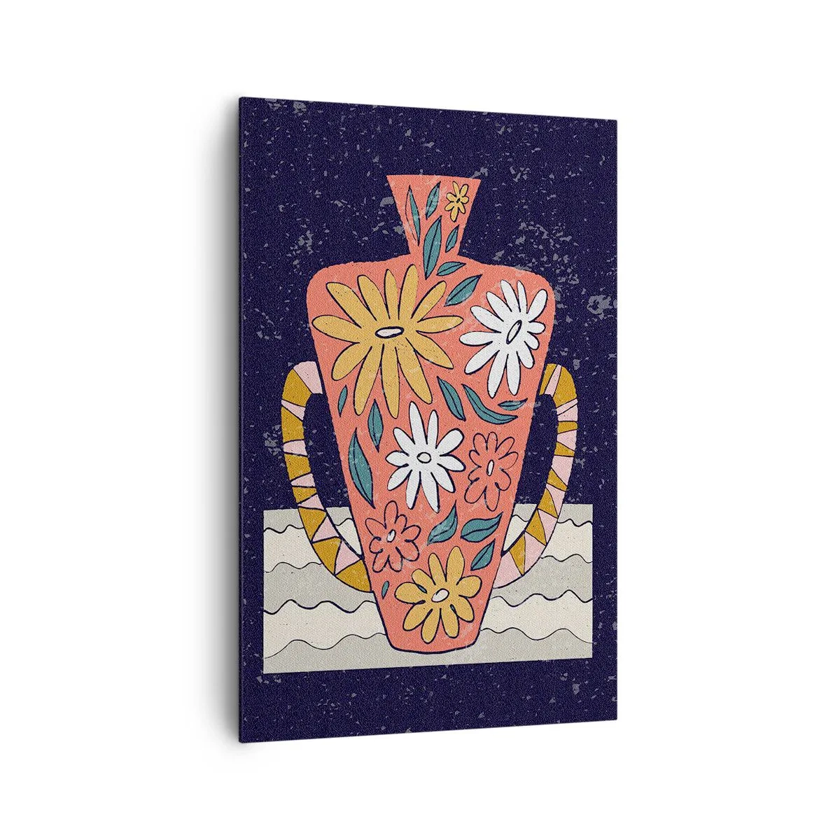 Lærredstryk - Billede på lærred - Malet kande - 80x120 cm