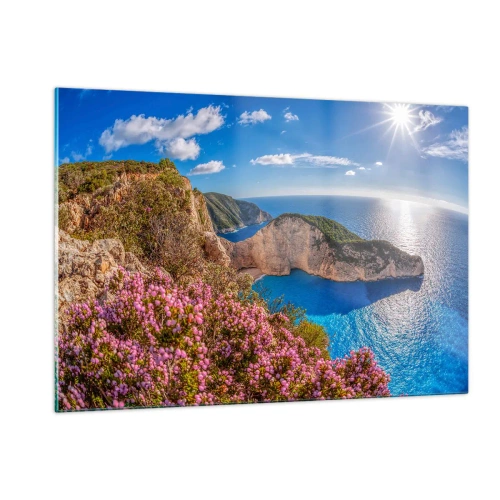 Billede på glas - Min store græske ferie - 120x80 cm