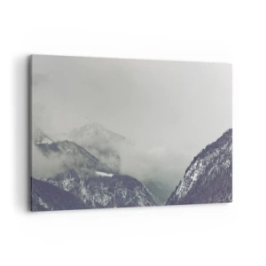 Lærredstryk - Billede på lærred - Tåget dal - 100x70 cm