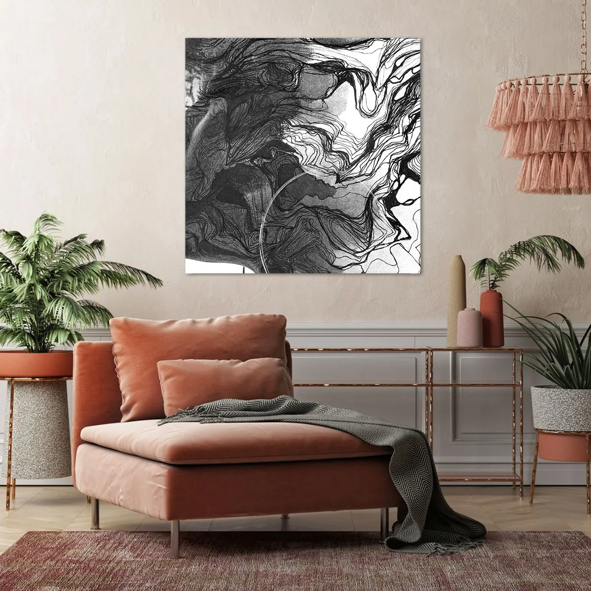 Lærredstryk - Billede på lærred - Forviklet i drømme - 70x70 cm