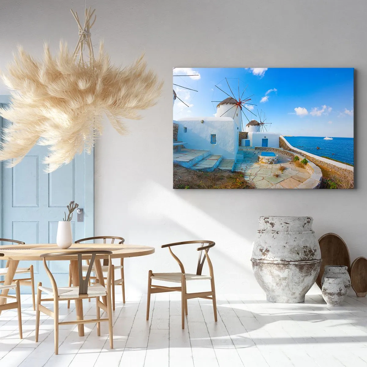 Lærredstryk - Billede på lærred - Blå vind fra havet - 120x80 cm