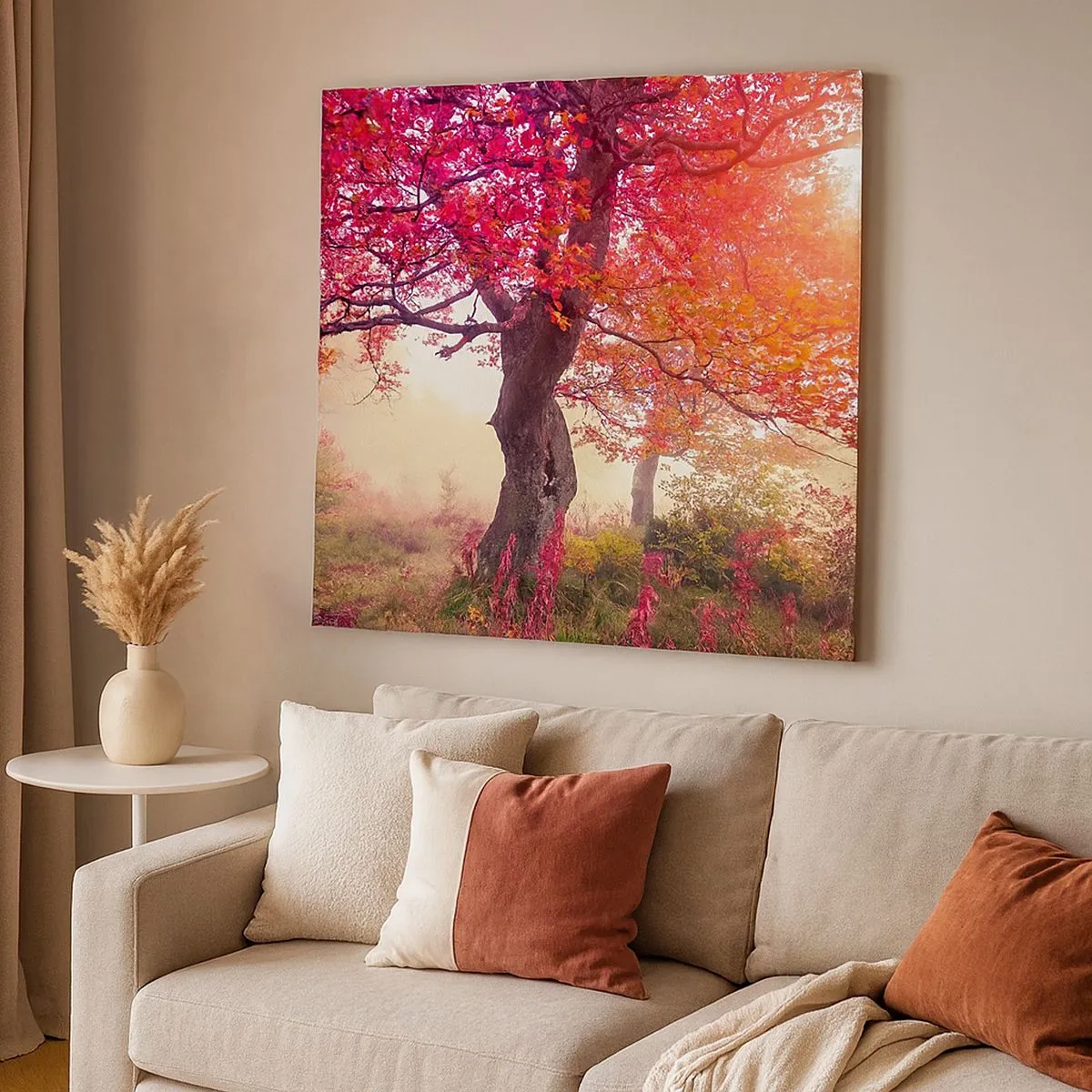 Lærredstryk - Billede på lærred - Et væld af blomstring - 30x30 cm