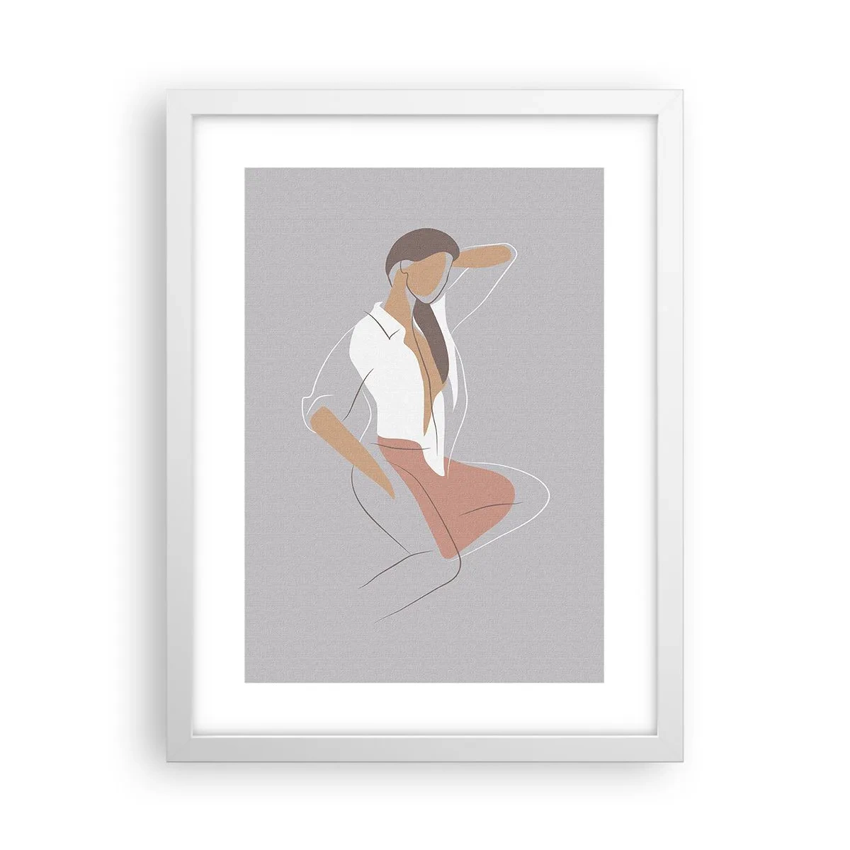 Plakat i hvid ramme - Omrids af nåde - 30x40 cm