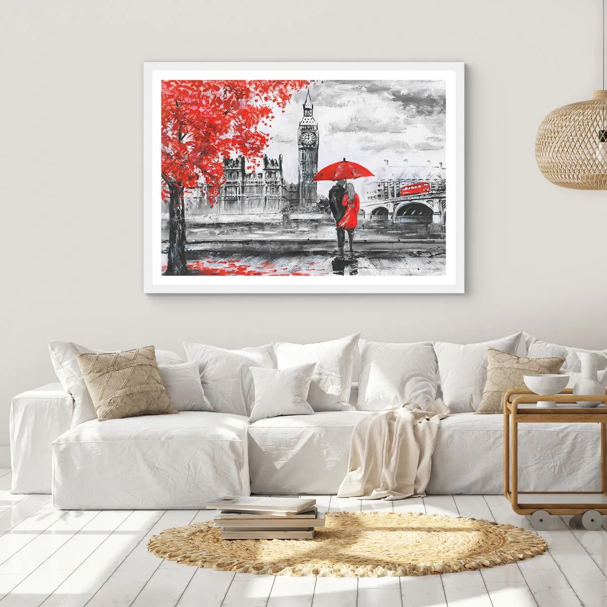 Plakat i hvid ramme - Forelsket i London - 40x30 cm