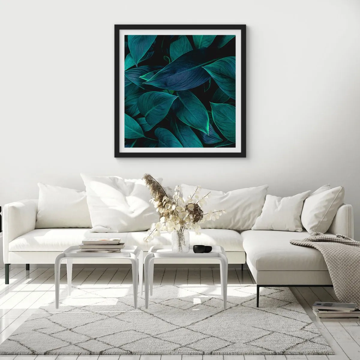 Plakat i sort ramme - Grønt i sig selv - 40x40 cm