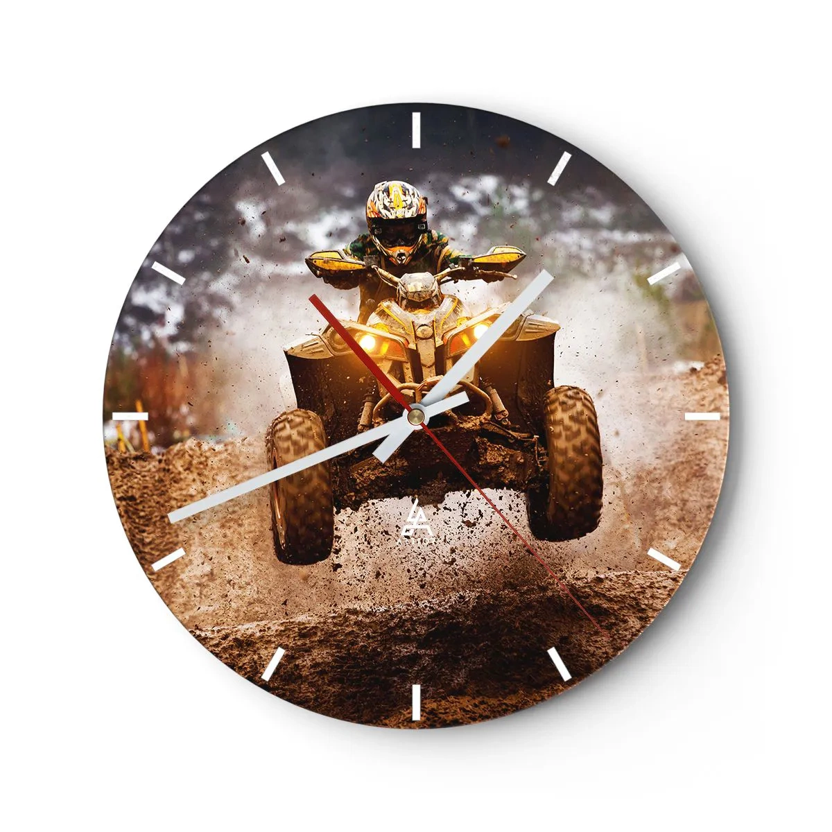 Vægur, Uret - No risk no fun - 40x40 cm