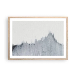 Plakat i ramme af lyst egetræ - Mystisk plade - 70x50 cm