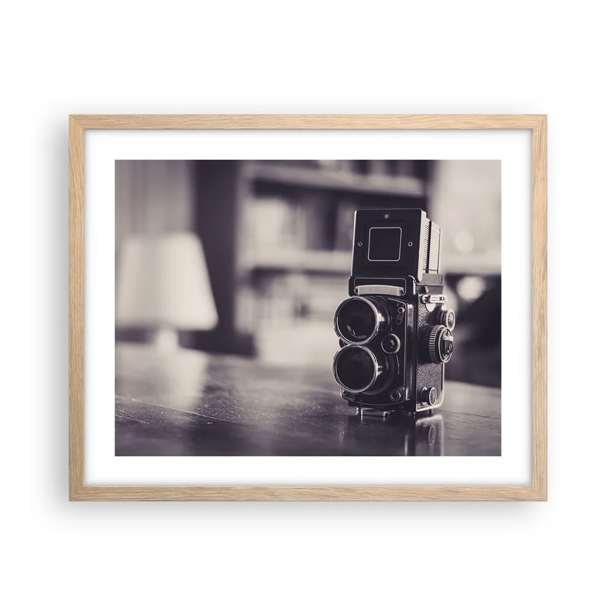 Plakat i ramme af lyst egetræ - Magien i et gammelt fotografi - 50x40 cm
