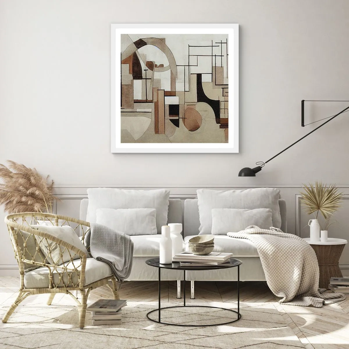 Plakat i hvid ramme - Bybillede 2.0 - 40x40 cm