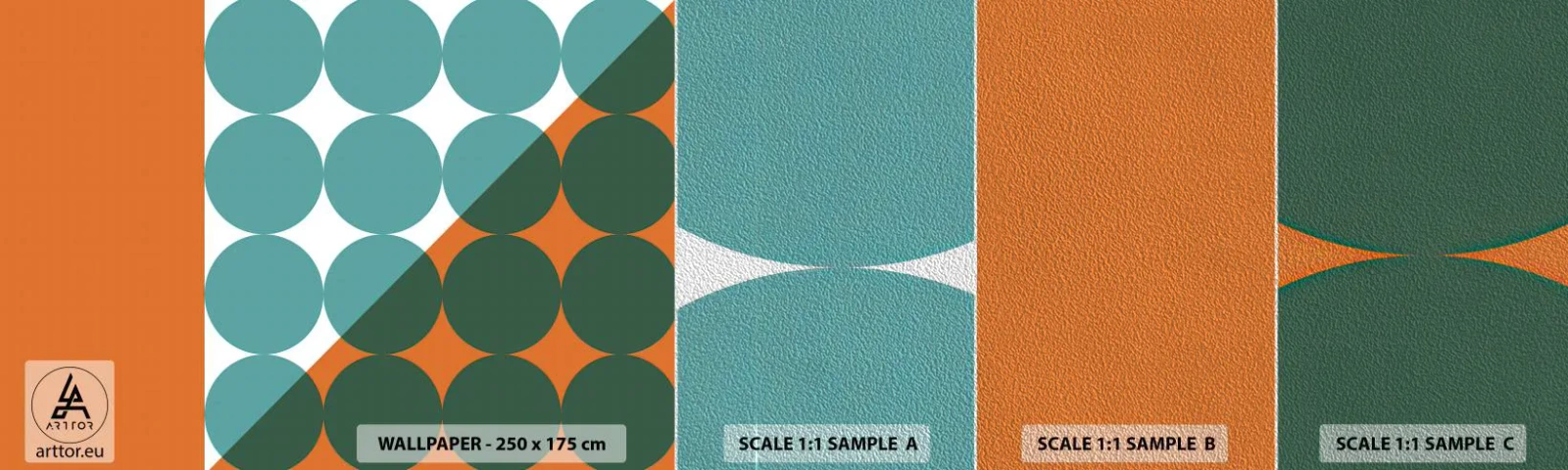 Prøve Fototapet Premium Sand - Op og over - Abstraktion, Stykke, Grafik - 100x30 cm