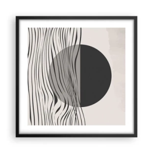 Plakat i sort ramme - Halvkomposition - 50x50 cm