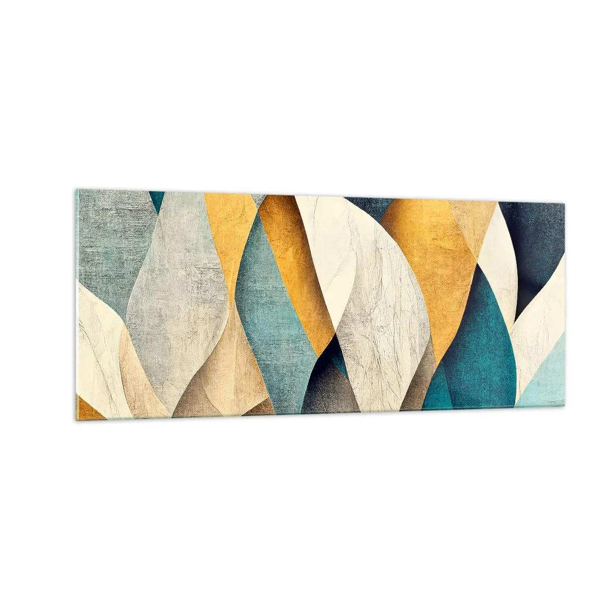 Billede på glas - Rytme og bølger - 100x40 cm