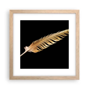 Plakat i ramme af lyst egetræ - Det er ikke nogen ringe præstation, at den... - 30x30 cm