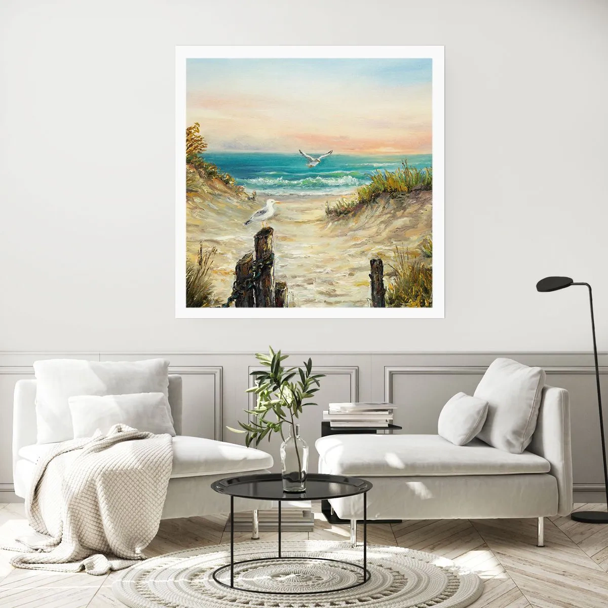 Plakat - Vindstille tilbagetog - 40x40 cm