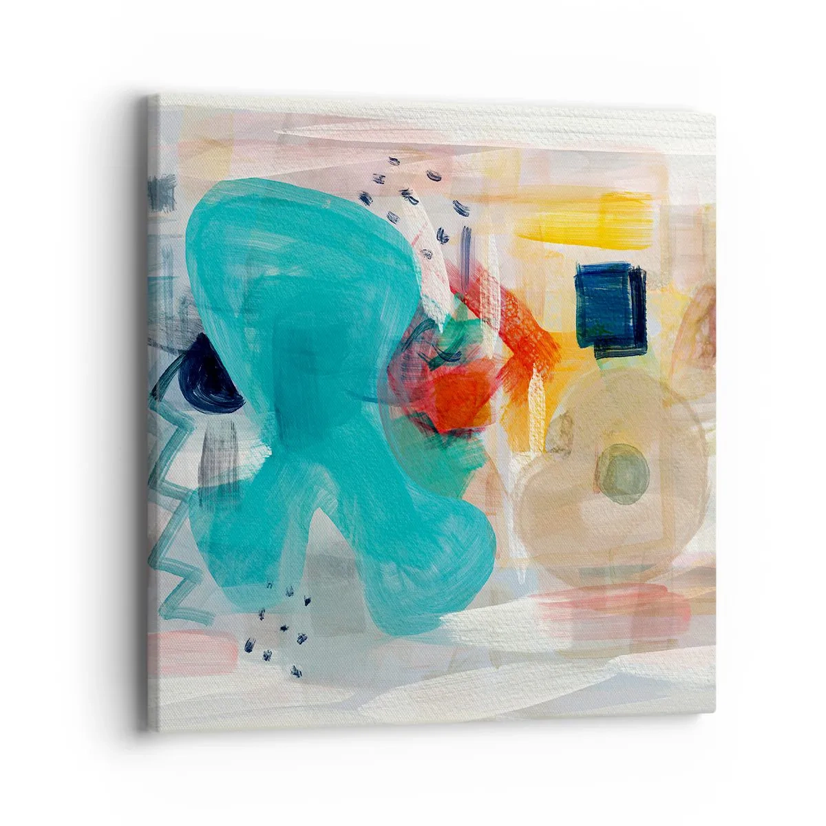 Lærredstryk - Billede på lærred - Et farverigt spil - 40x40 cm