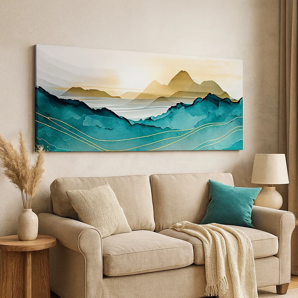 Lærredstryk - Billede på lærred - På grænsen til abstraktion - landskab - 30x30 cm