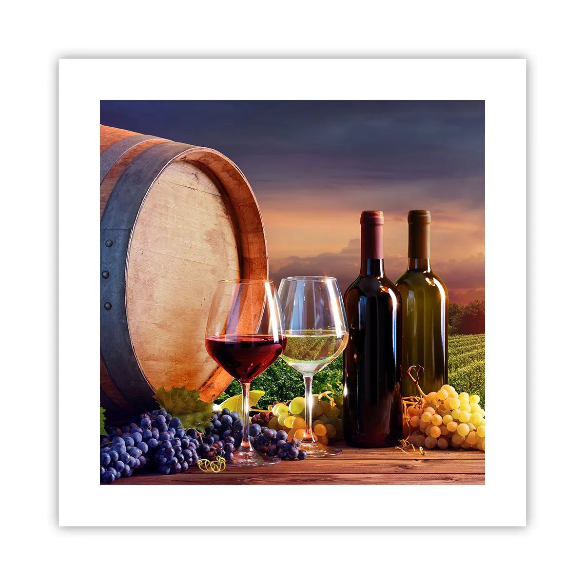 Plakat - Livet har smag her - 40x40 cm