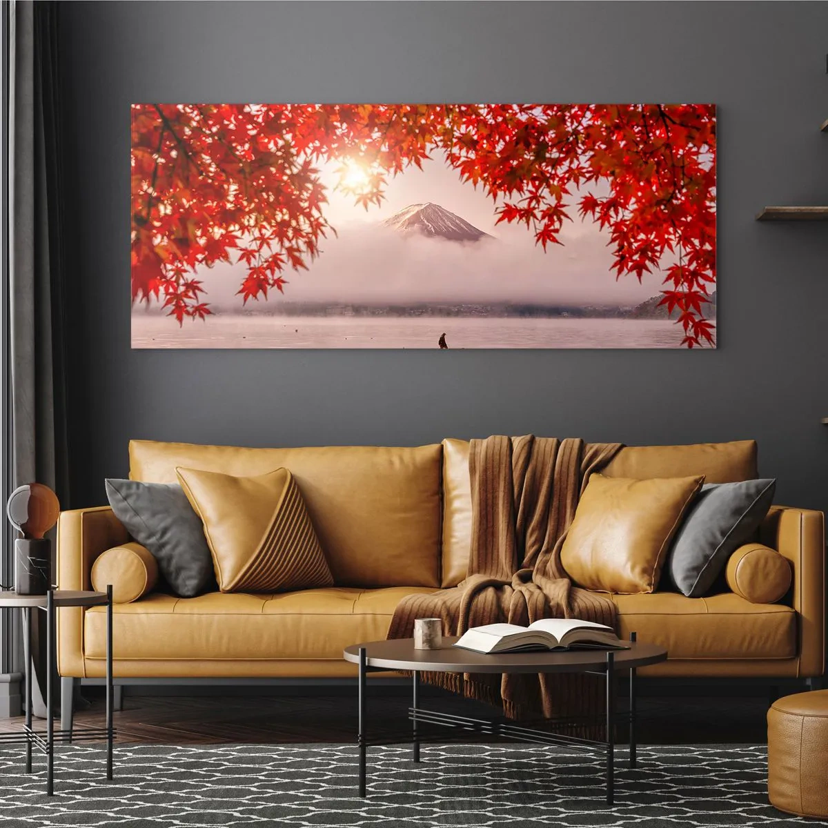 Billede på glas - I en japansk atmosfære - 120x50 cm