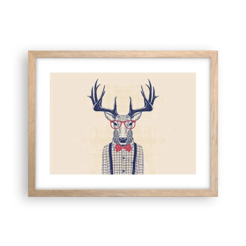 Plakat i ramme af lyst egetræ - Et underholdende ekstravaganza - 40x30 cm