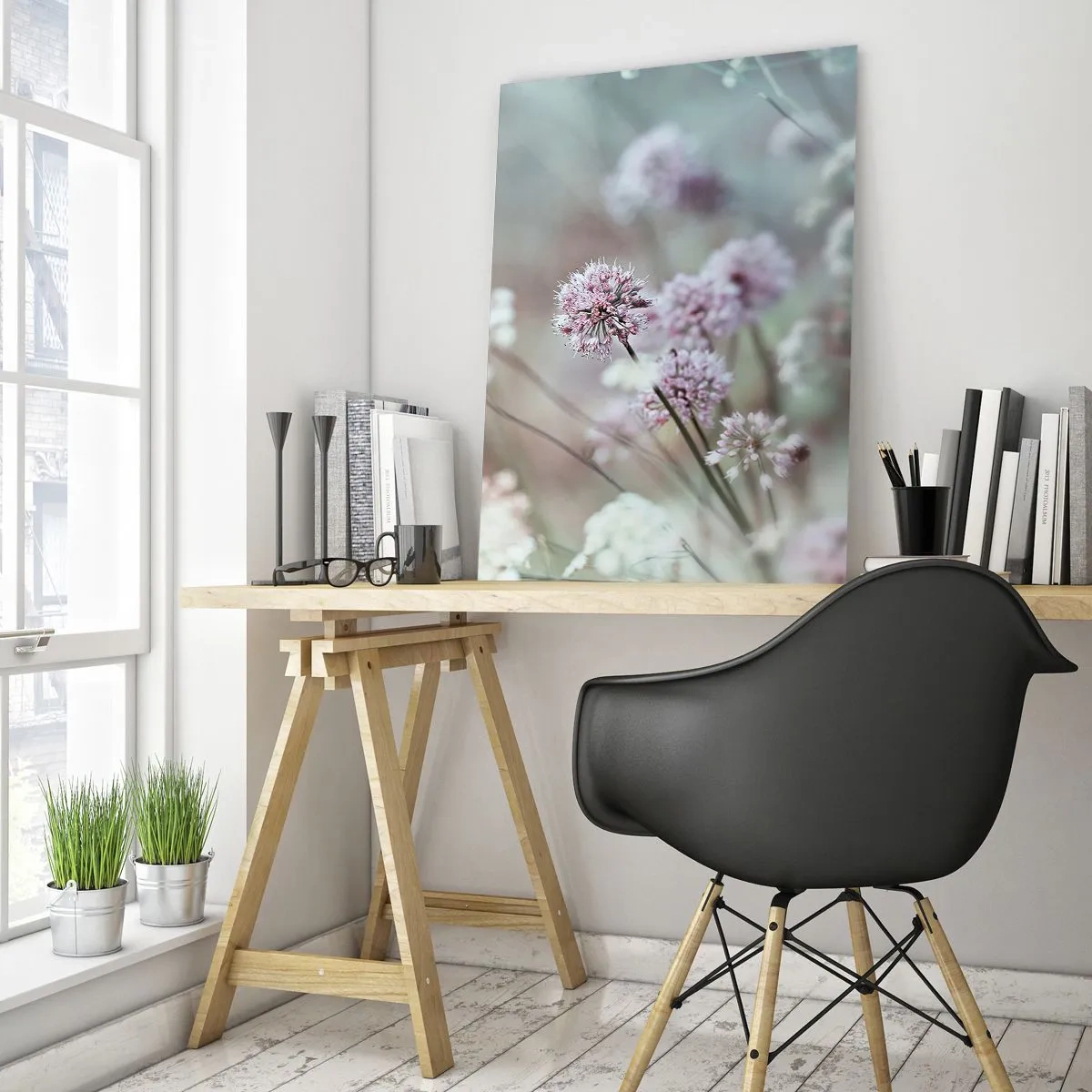 Billede på glas - Søde filigranurter - 50x70 cm