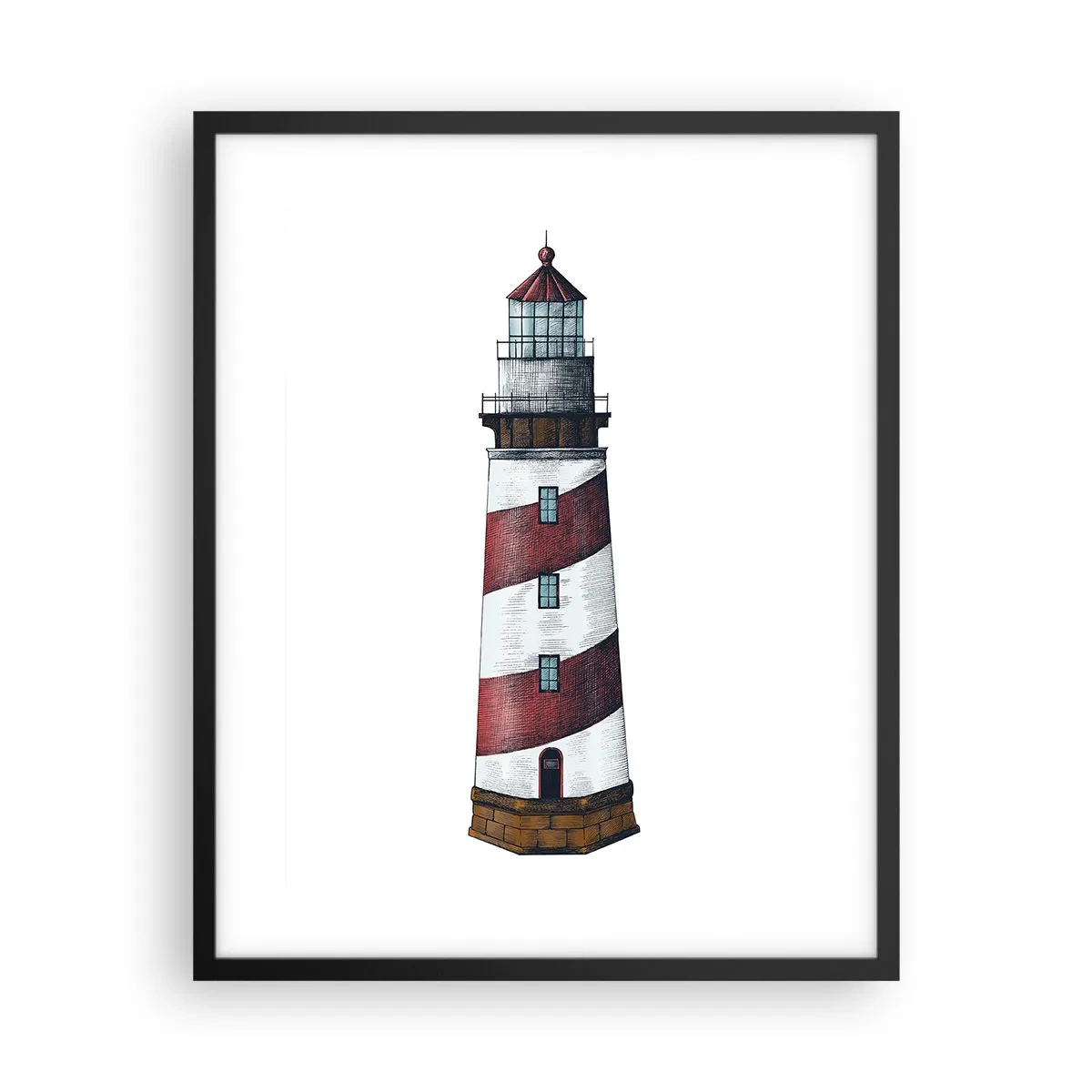 Plakat i sort ramme - Altid på vagt - 40x50 cm