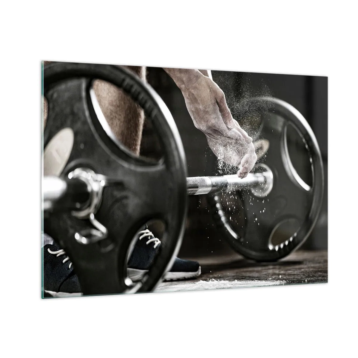 Billede på glas - Udfordringen er taget imod! - 100x70 cm