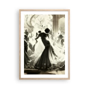 Plakat i ramme af lyst egetræ - Den store maskerade - 50x70 cm