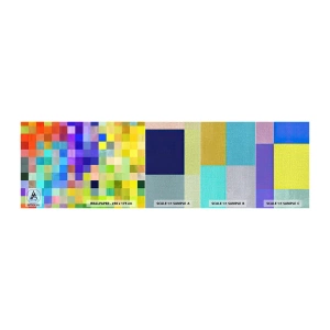 Prøve Fototapet Premium Canvas - Alle er forskellige, alle er lige - Abstraktion, Firkanter, Stykke - 100x30 cm
