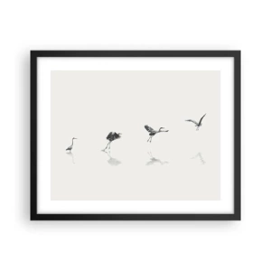 Plakat i sort ramme - Fire enkle trin - 50x40 cm