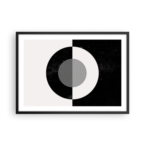 Plakat i sort ramme - Harmoni i sort og hvidt - 70x50 cm