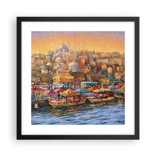 Plakat i sort ramme - En historie fra Istanbul - 40x40 cm