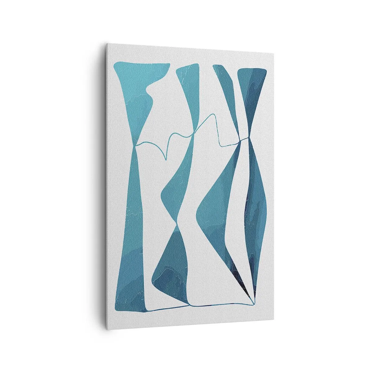 Lærredstryk - Billede på lærred - Abstraktion: en turkis sammensætning - 80x120 cm
