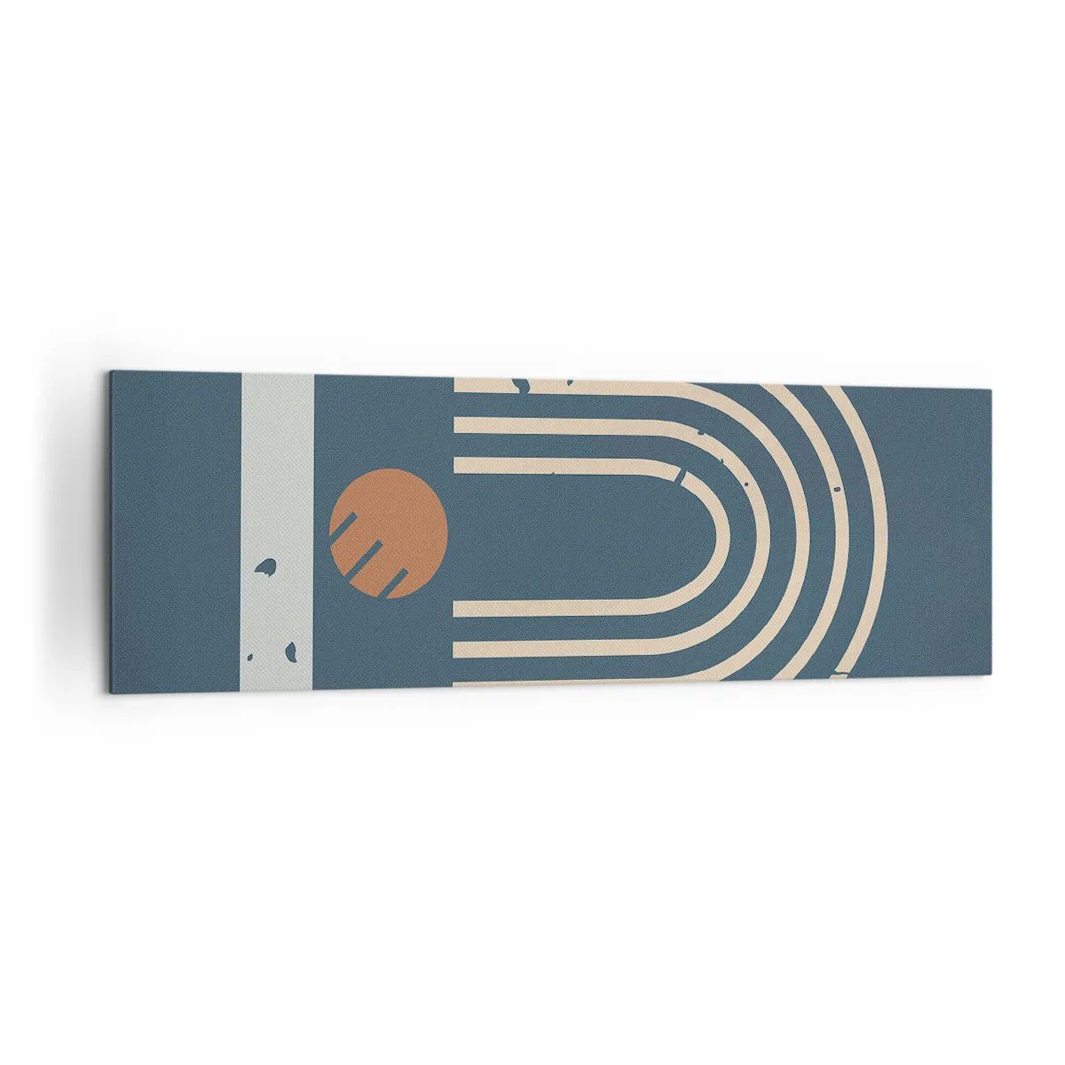 Lærredstryk - Billede på lærred - Geometri på granatæble - 160x50 cm