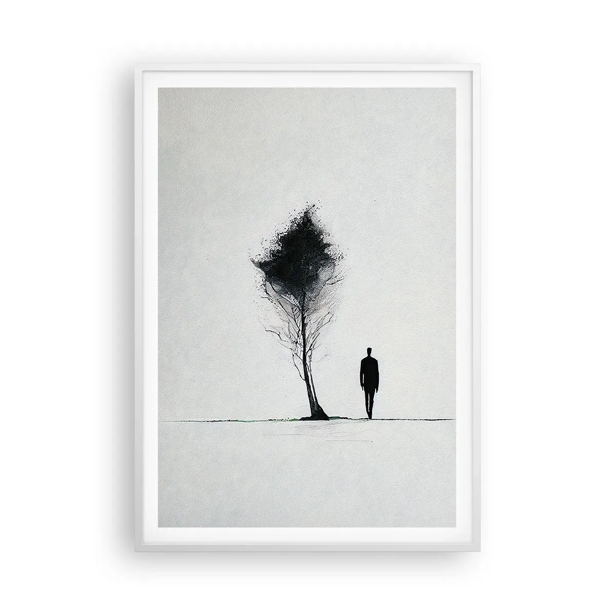 Plakat i hvid ramme - Vi vandrer alle - 70x100 cm