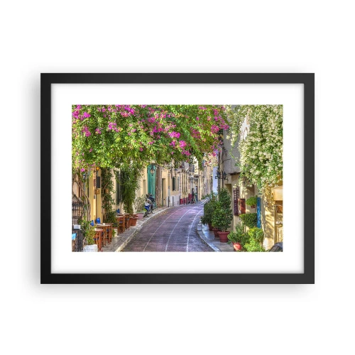 Plakat i sort ramme - En blomstrende gyde - 40x30 cm