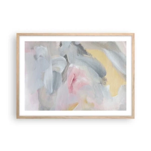 Plakat i ramme af lyst egetræ - I en pastelfarvet verden - 70x50 cm