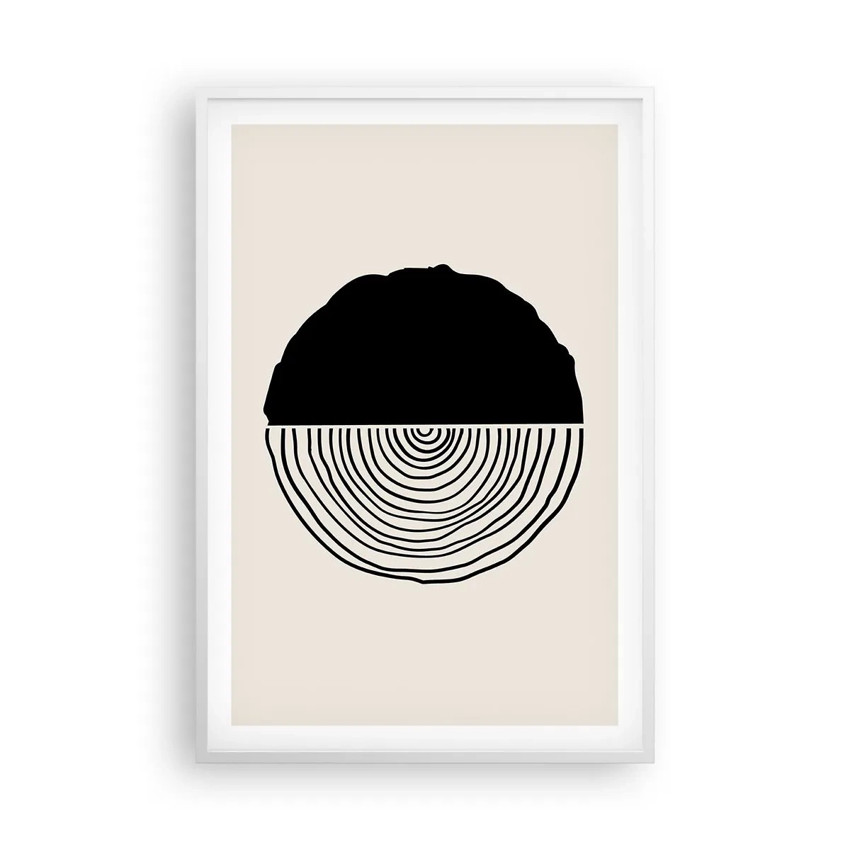 Plakat i hvid ramme - Halvt og halvt - 61x91 cm