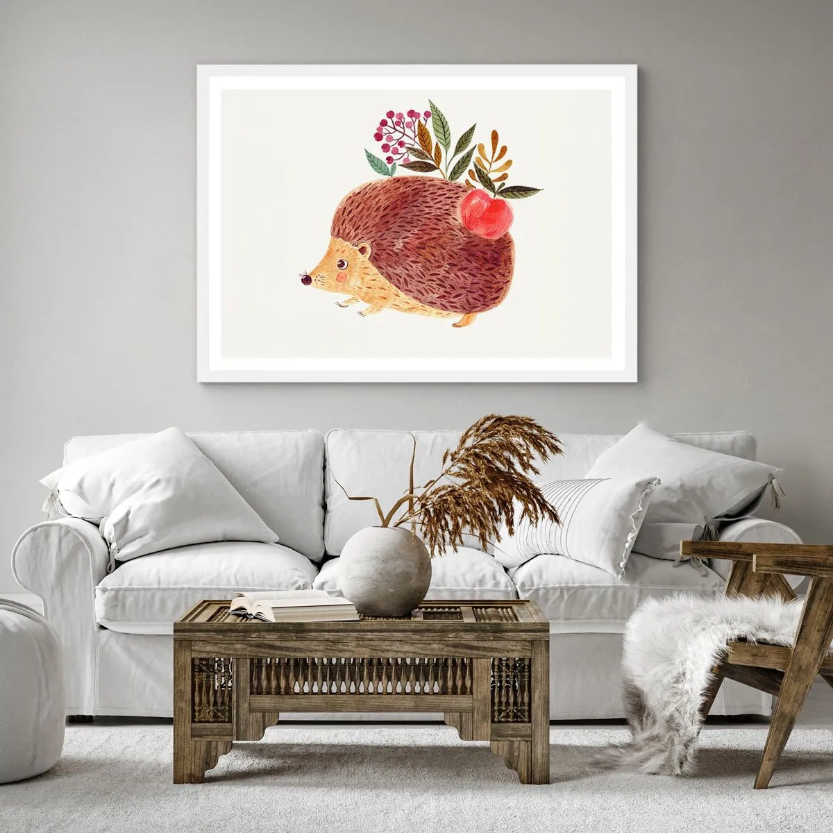 Plakat i hvid ramme - Og du kan allerede lide mig - 40x40 cm