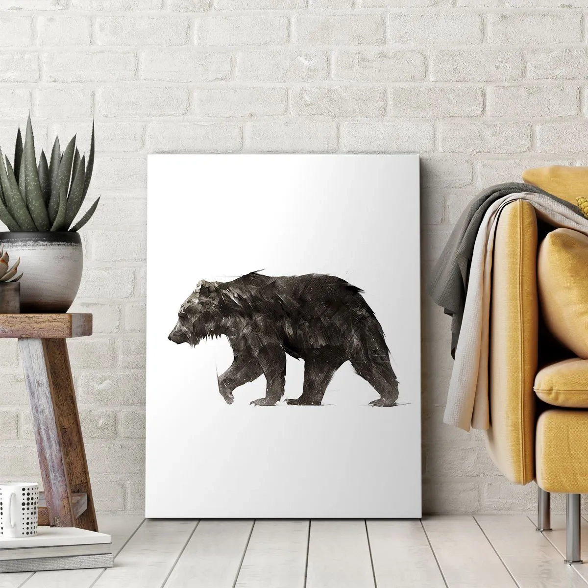 Lærredstryk - Billede på lærred - Jeg går altid med ægte pels! - 50x70 cm