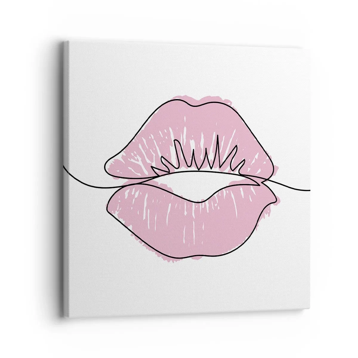 Lærredstryk - Billede på lærred - Klar til at kysse? - 30x30 cm