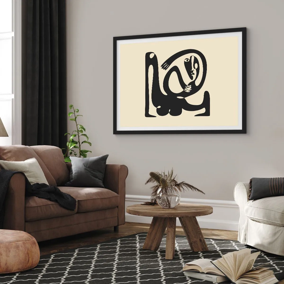 Plakat i sort ramme - Næsten Picasso - 91x61 cm