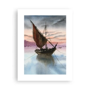 Plakat - Aften i havnen - 30x40 cm