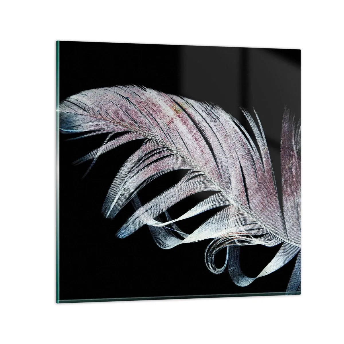 Billede på glas - Tænk om berøring - 70x70 cm